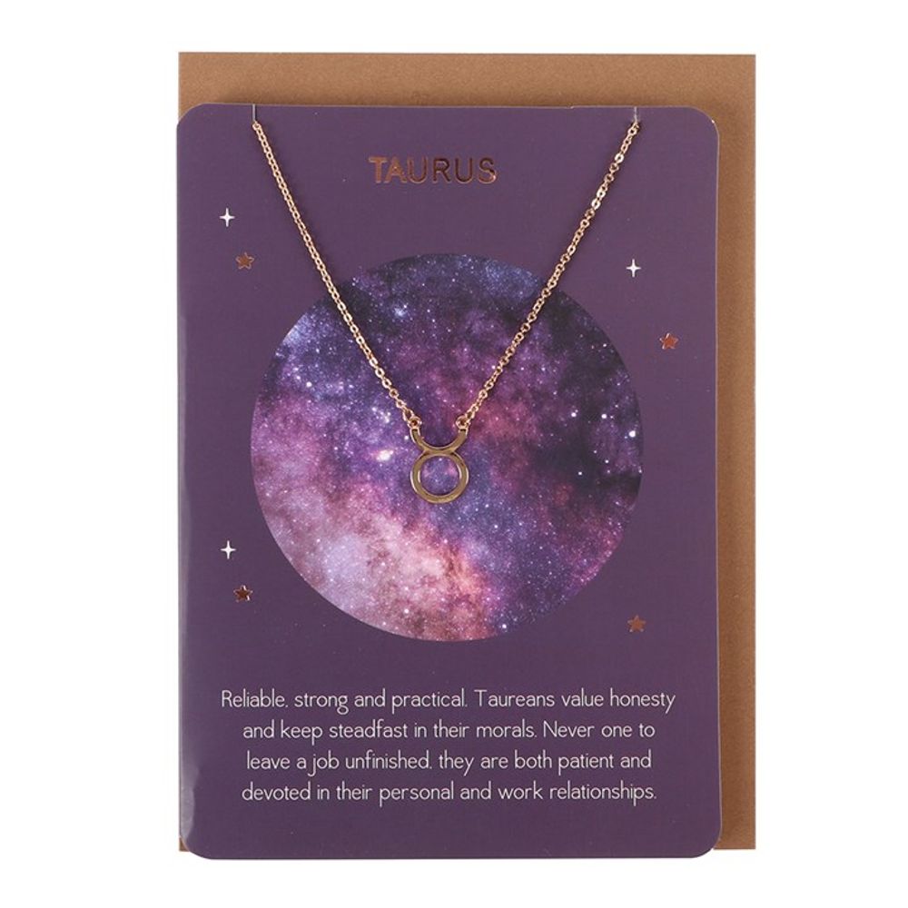 Taurus Zodiac Necklace Card